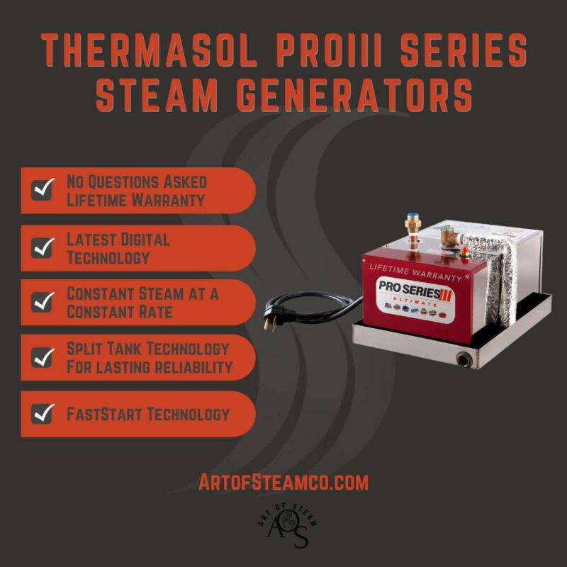 ThermaSol PROIII-84 Steam Shower Generator Pro Series Ultimate with Fast Start, powerflush, and Smart Steam - PRO 84 Cu. Ft. - Image 2