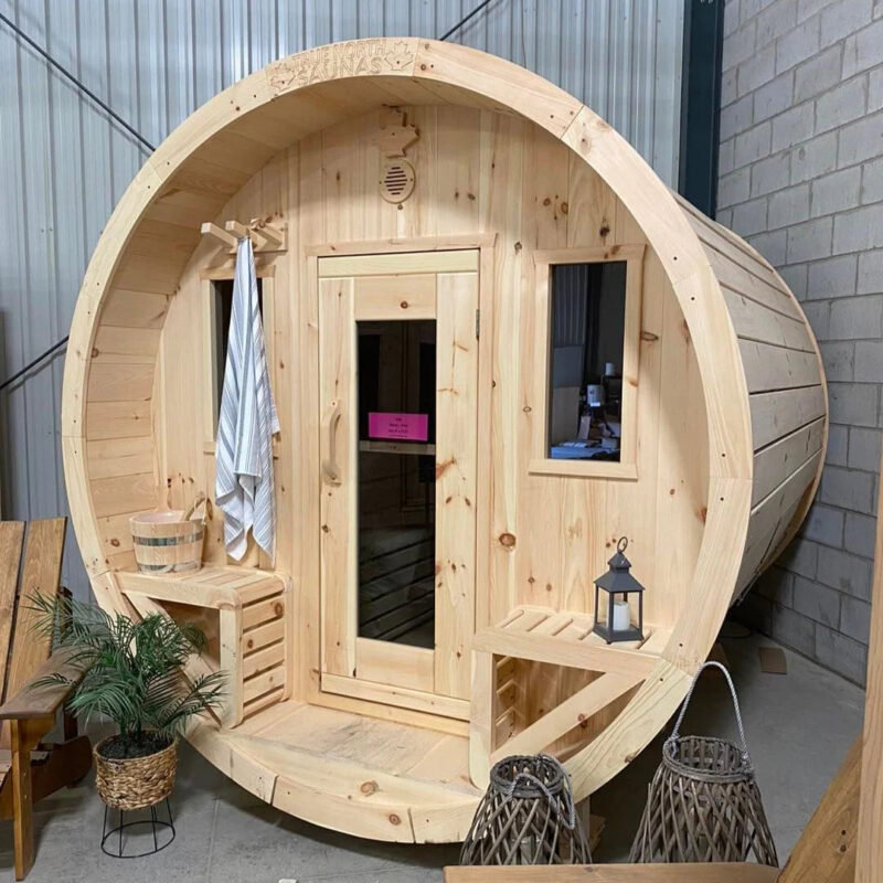 True North 4-6 Person 8' Long Barrel Sauna - Image 2