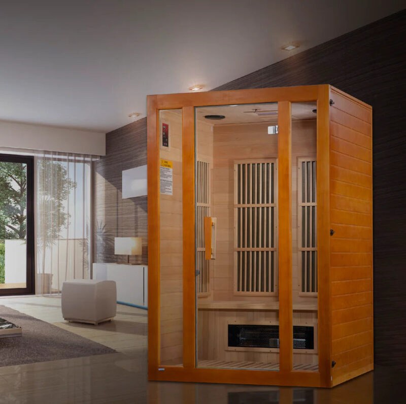 Maxxus 2-Person "Aspen" Dual Tech Low EMF FAR Infrared Sauna Canadian Hemlock MX-J206-02S - Image 2