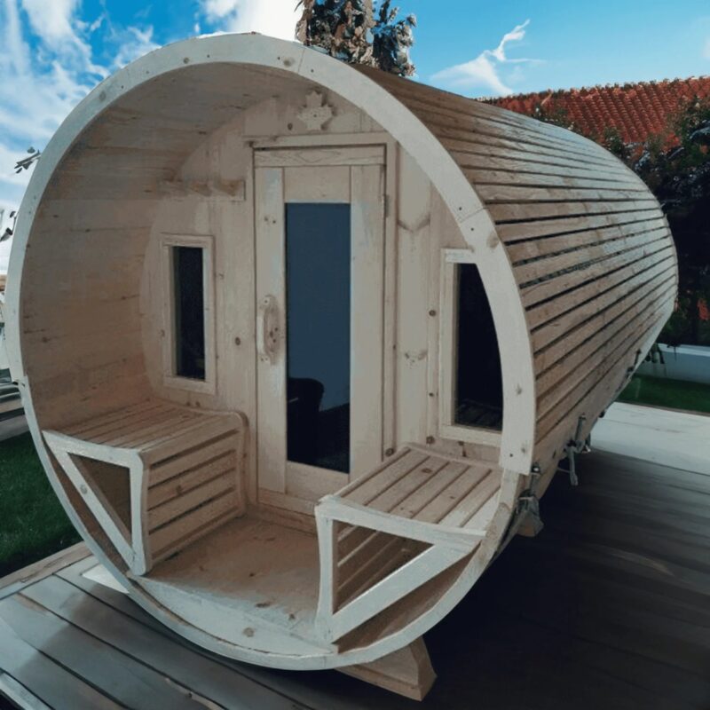 True North 6-8 Person 9' Long Barrel Sauna - Image 4