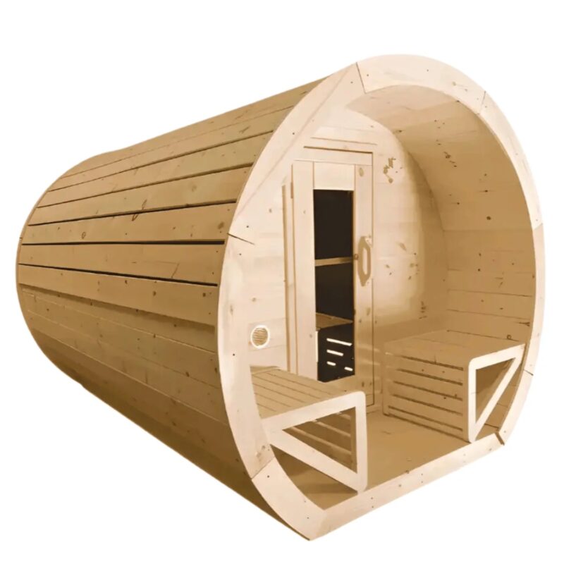 True North Schooner 2-8 Person Outdoor Barrel Sauna - Image 2