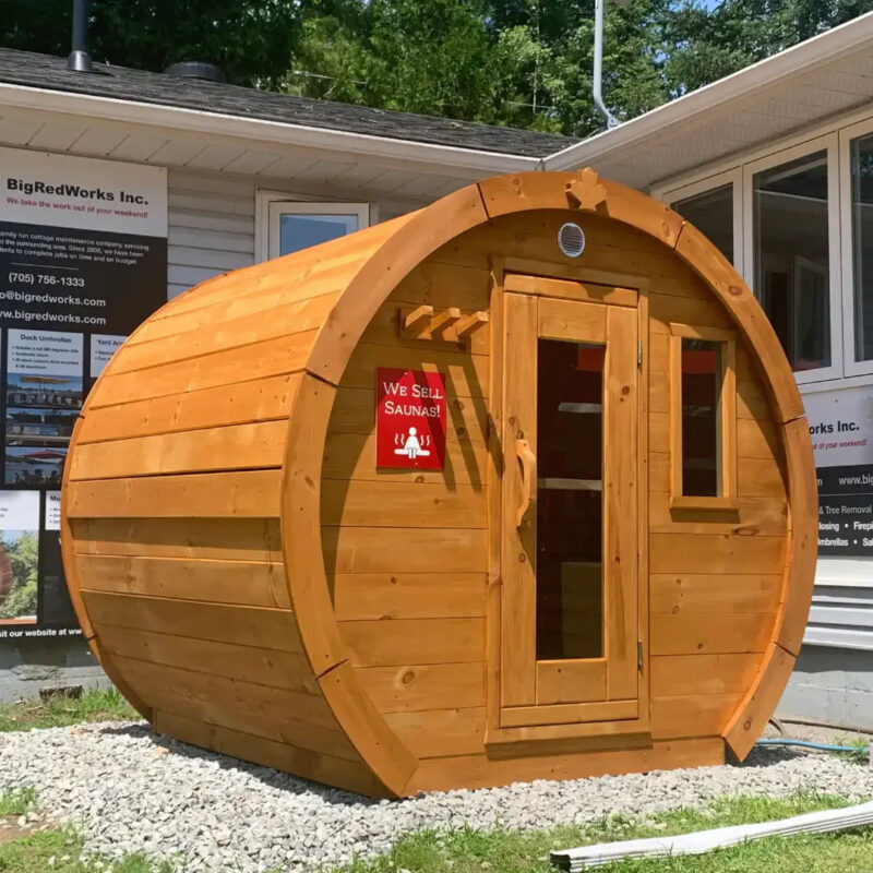 True North Schooner 2-8 Person Outdoor Barrel Sauna - Image 7