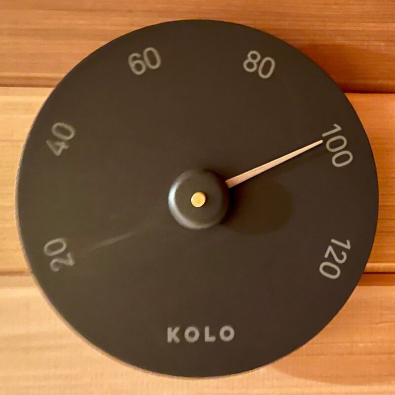 Kolo Black Sauna Thermometer, Degrees Celsius - Image 2
